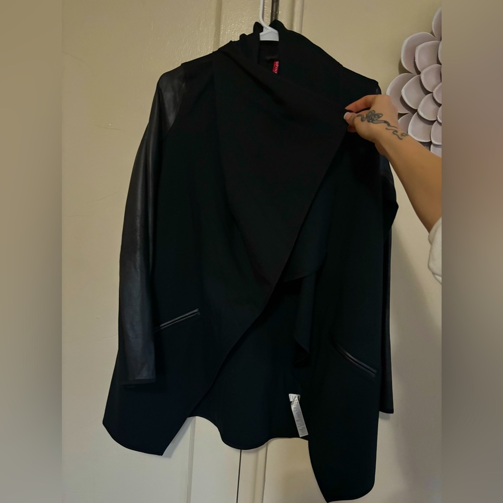 NWOT Spanx Faux Leather Wrap Tunic